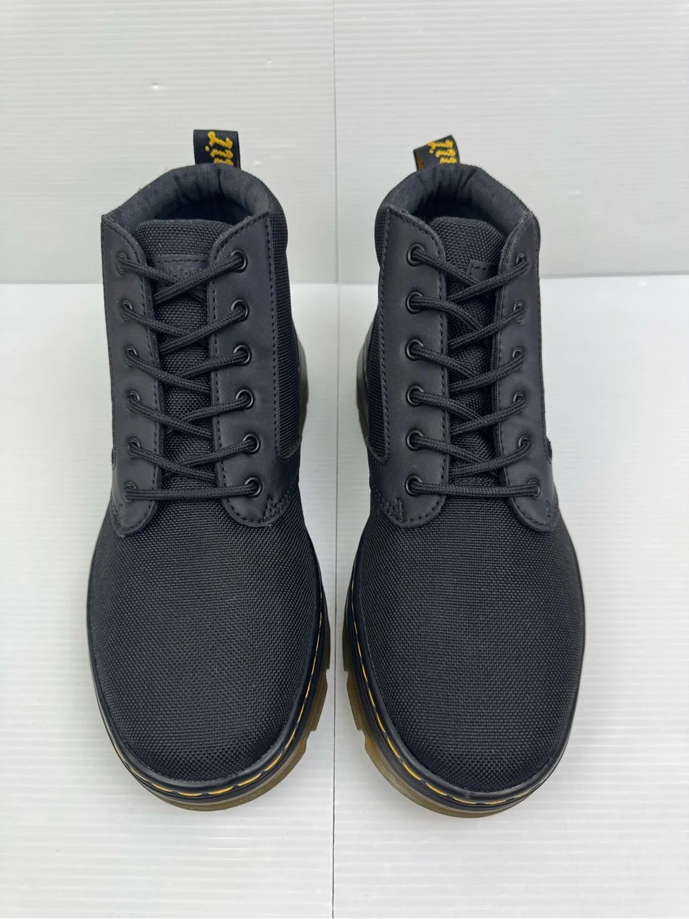 Dr. Doc Martens Bonny Air Wair Boots Unisex US Men 8 Women 9 Black Nylon Canvas